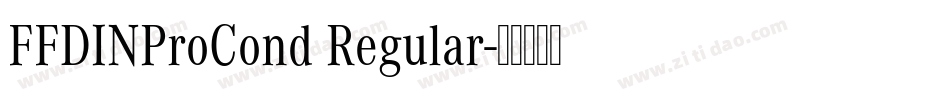 FFDINProCond Regular字体转换